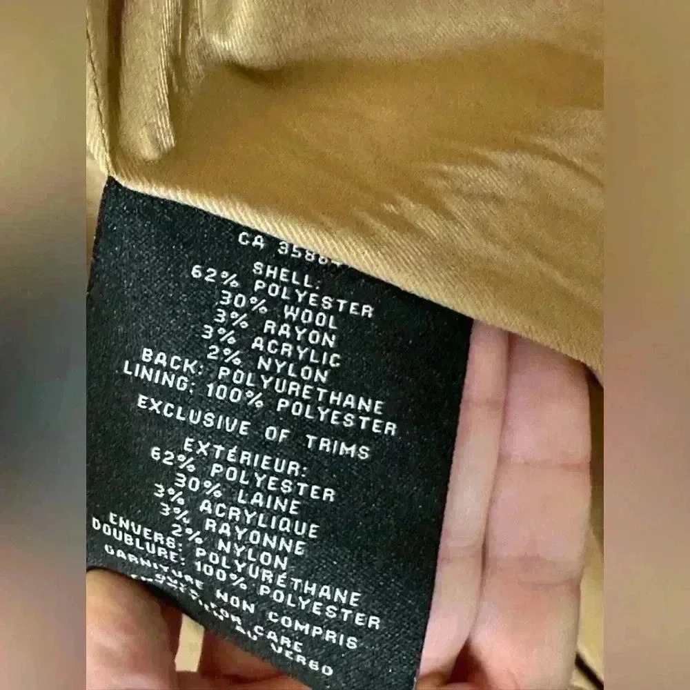 Cole Haan Men’s S/P Wool Blend Double Breasted Coat NWOT Old Money - Picture 9 of 10